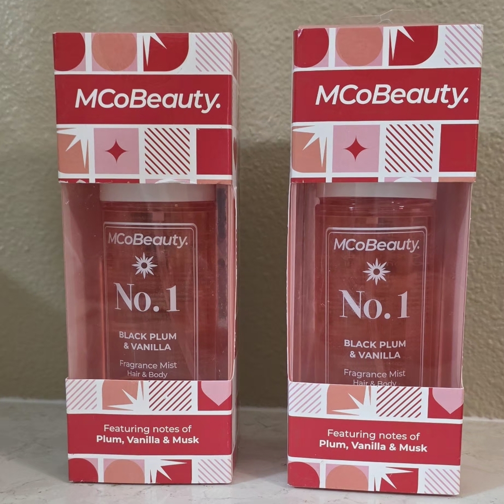 NEW MCoBeauty No.1 Black Plum & Vanilla Fragrance Mist - 2 Pack